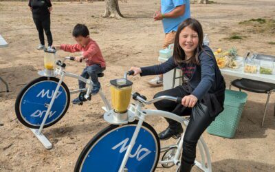 Première sortie du dispositif vélo smoothie et ludothèque en bois XXL